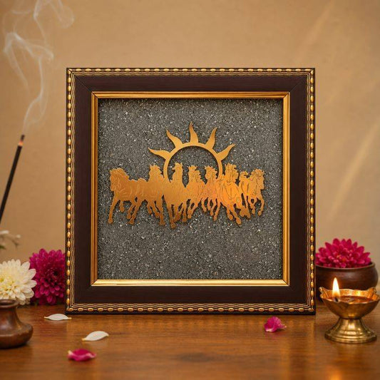 7 Horses Raw Pyrite Frame - Buy 1 Get 1 Free