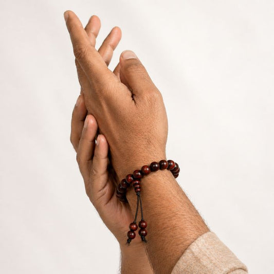 Original Lal Chandan Bracelet with FREE Rudraksha