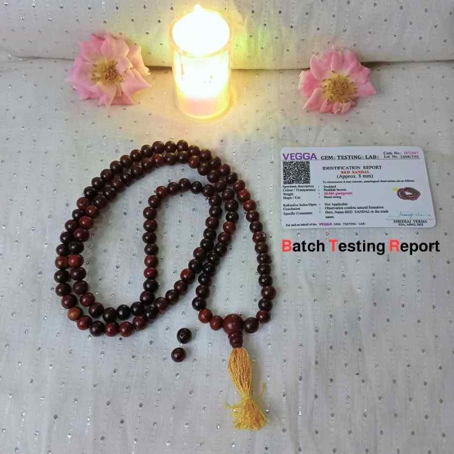 Original Lal Chandan Mala 108 + 1 Beads
