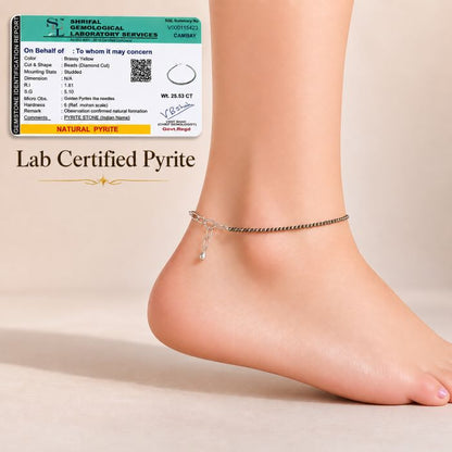 Natural Pyrite Anklet for Her