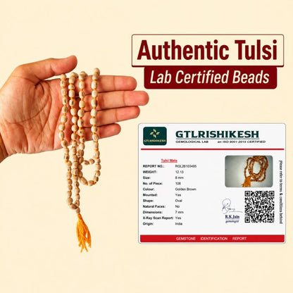 Lab Certified Tulsi Mala 108+1 Beads
