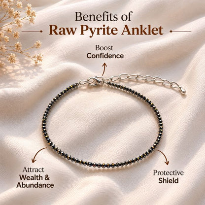 Natural Pyrite Anklet for Her