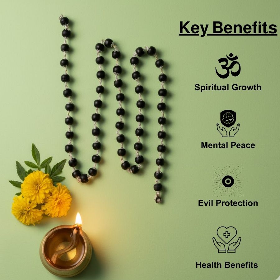 Silver Plated Original Karungali Mala