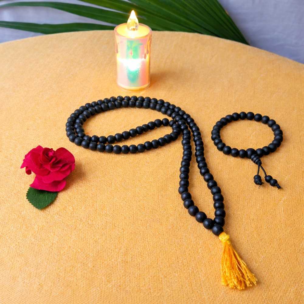 Original Karungali Malai + Bracelet Combo