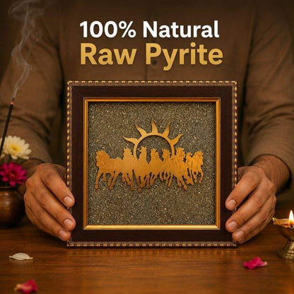 7 Horses Raw Pyrite Frame - Buy 1 Get 1 Free