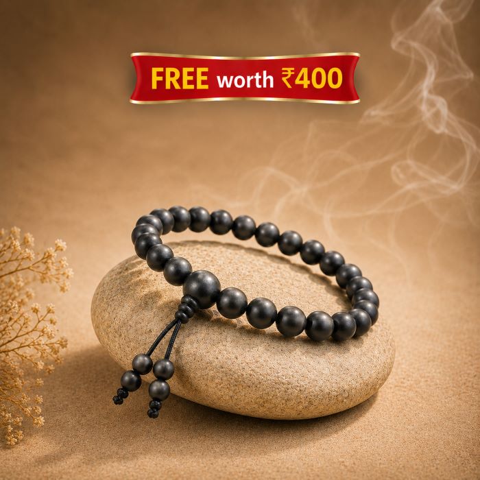 Karungali Silver Cap Mala with FREE Karungali Bracelet