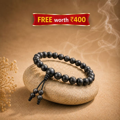 Karungali Silver Cap Mala with FREE Karungali Bracelet
