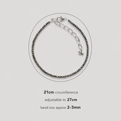 Natural Pyrite Anklet for Her