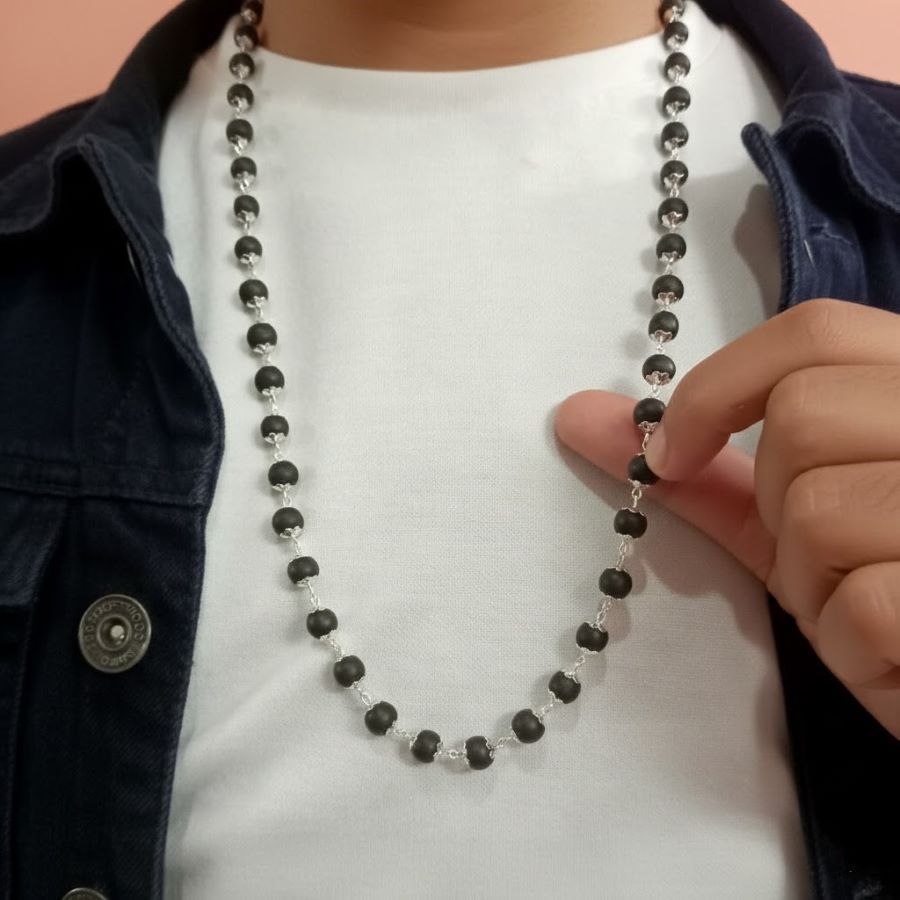 Silver Plated Original Karungali Mala