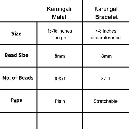 Original Karungali Malai + Bracelet Combo